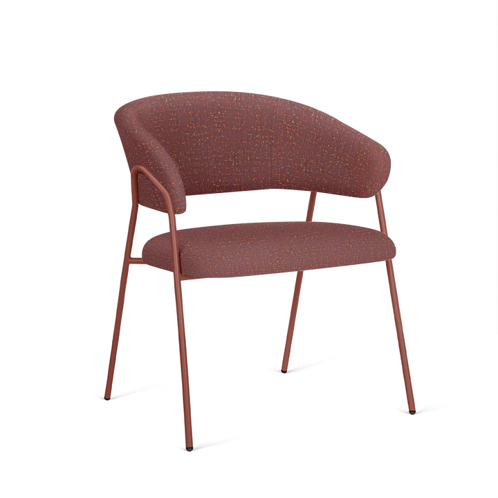 Poltrona Lounge Walle – Poltrona Lounge revestida com pés metálicos
