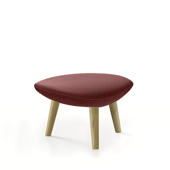 Betty – Ottoman com pés em madeira