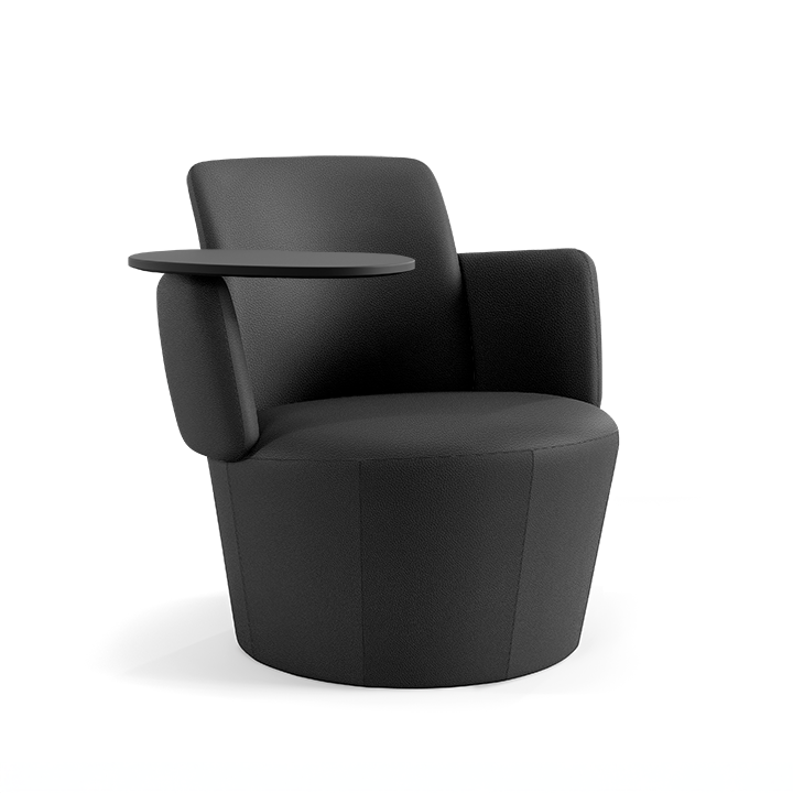 Cuscini Lounge – Puff Fixo com encosto e braço com prancheta