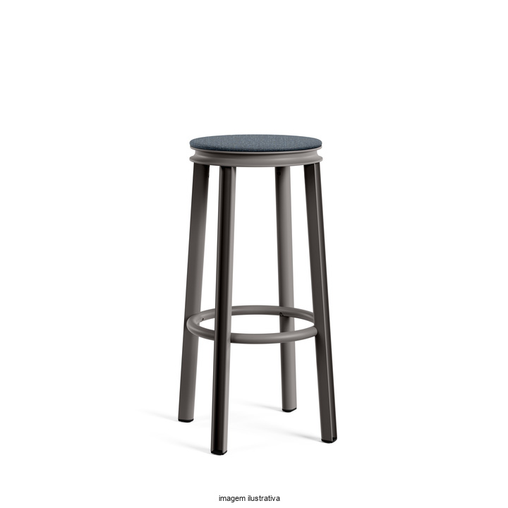 Runout – Banqueta de assento fixo revestido