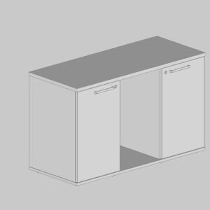 Arm. Credenza 02 Ptas E 01 Nicho Com Puxador