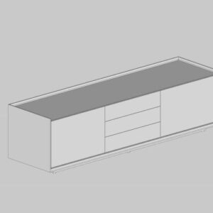 Credenza Com Portas Basculantes E Gavetas