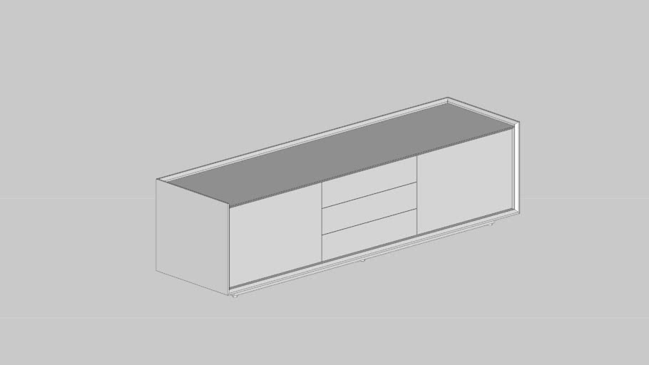 Credenza Com Portas Basculantes E Gavetas