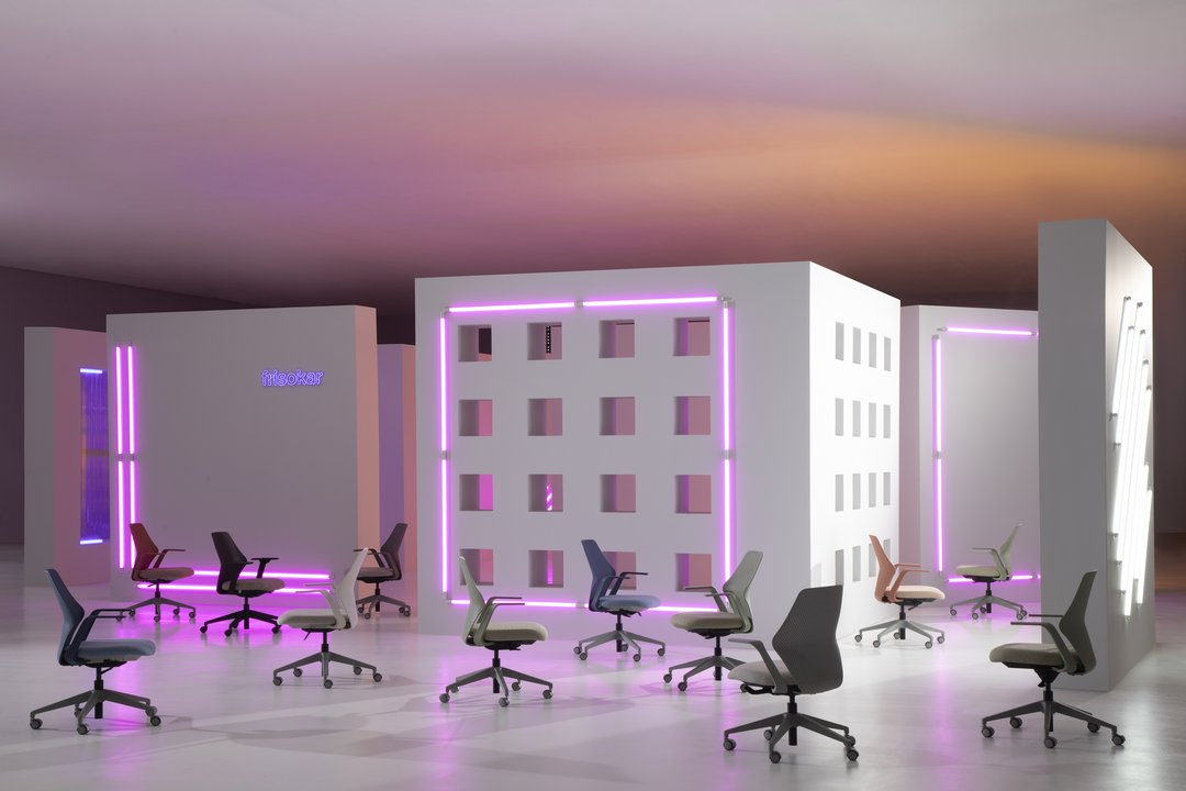 Alles - Cadeira giratória com base cinza. - Imagem 3