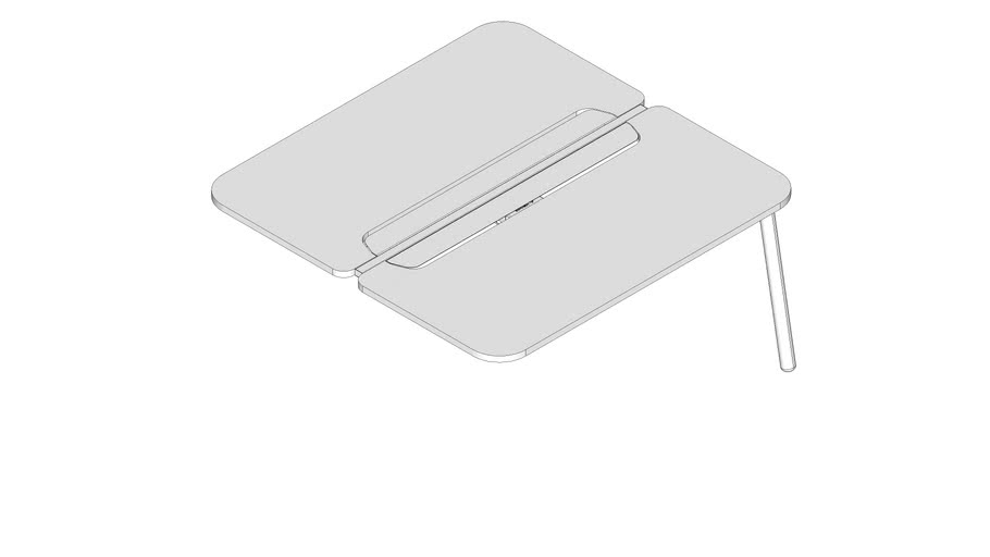 Mesa Dupla Complemento Pé Madeira