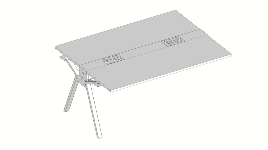 Mesa Dupla Conexão 4 Usuários