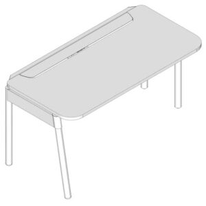 Mesa Simples Pé Madeira