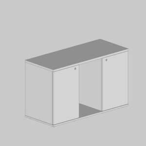 Arm. Credenza 02 Ptas E 01 Nicho Com Pux. Cava