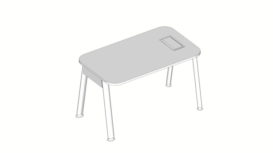 Mesa  Individual Pé  Inclinado
