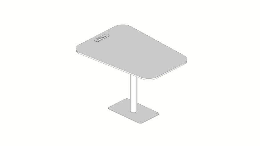 Mesa Fixa Para Cabine 4 Pessoas