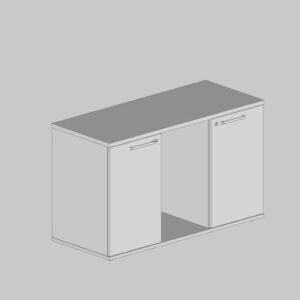 Arm. Credenza 02 Ptas E 01 Nicho Com Puxador