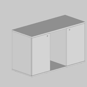 Arm. Credenza 02 Ptas E 01 Nicho Com Pux. Cava