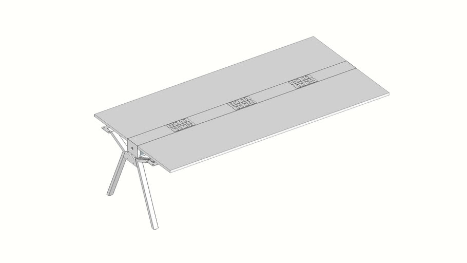 Mesa Dupla Conexão 6 Usuários