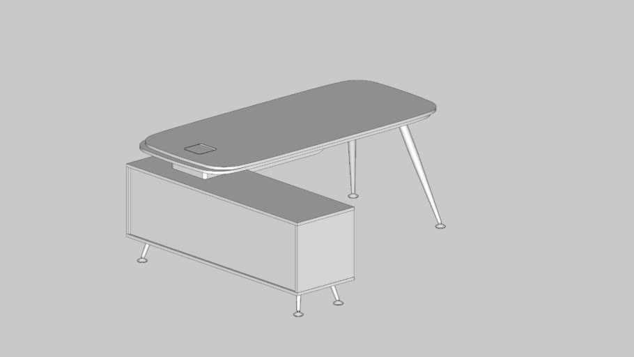Mesa Gerente Armário (Com Saia)