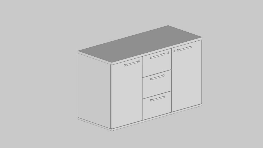 Arm. Credenza 02 Ptas Gvts Com Puxador