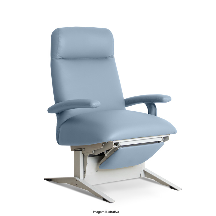 Aergon – Poltrona fixa com reclinação e movimento vertical elétrico com braços tapeçados