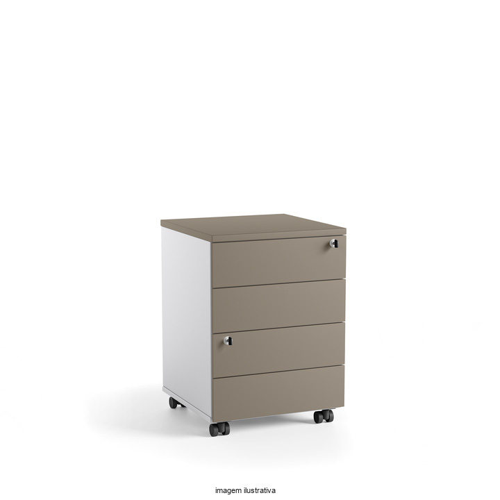 Gaveteiro Start – Gaveteiro 400X400X560MM 4 Gavetas C/ 2 Fechaduras Compartilhadas