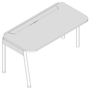 Mesa Simples Pé Metálico