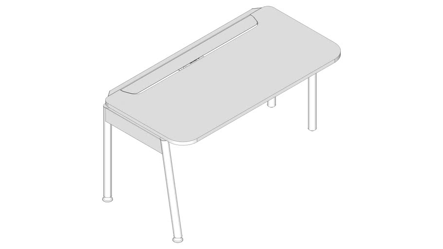 Mesa Simples Pé Metálico