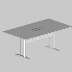 Mesa Reunião Nova Metallo (Com Caixa Tomada)