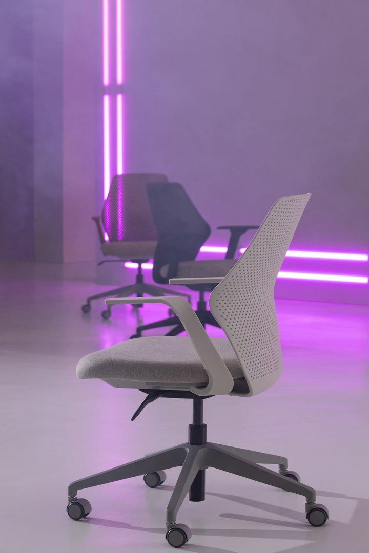 Alles - Cadeira giratória com base cinza. - Imagem 7