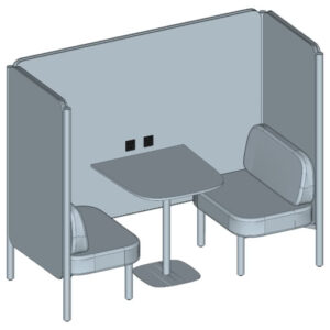 Conjunto Para 4 Pessoas Com Mesa E Esperas Para 4 Blocos De Tomadas