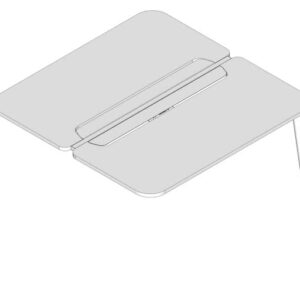 Mesa Dupla Complemento Pé Metálico