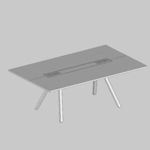 Mesa Reuniao Opus Com Calha Estrutural