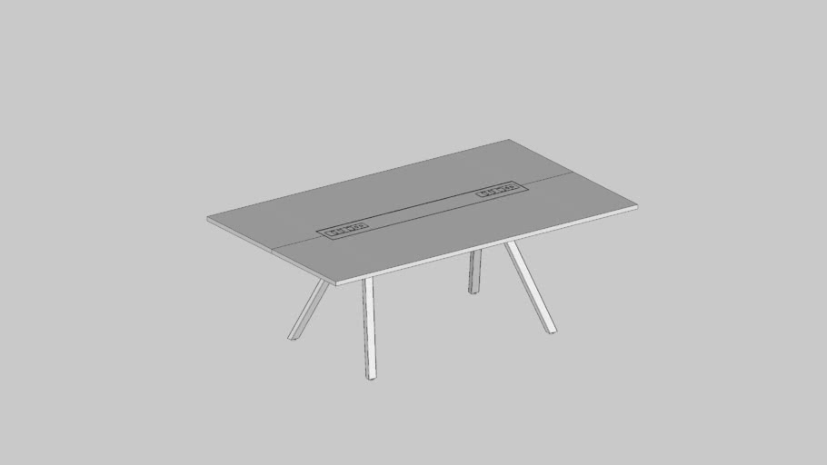 Mesa Reuniao Opus Com Calha Estrutural