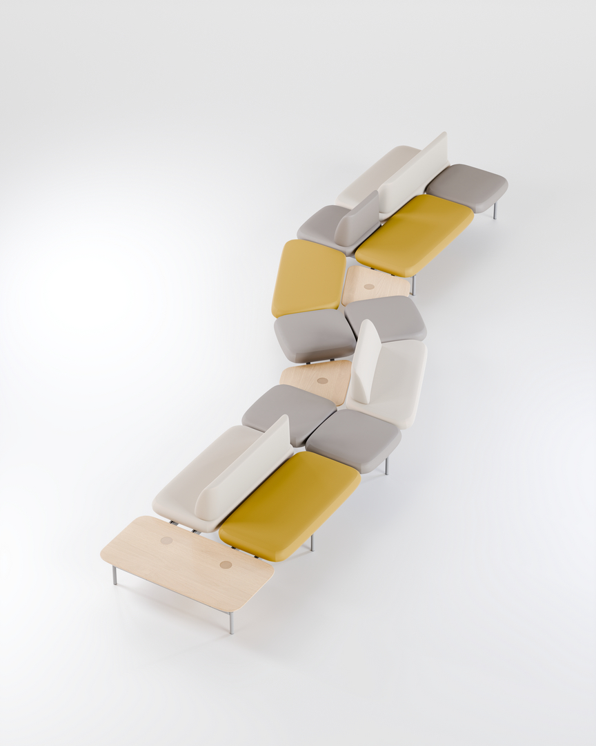 Jelly - Sofá modular - Layout 08 - Imagem 59